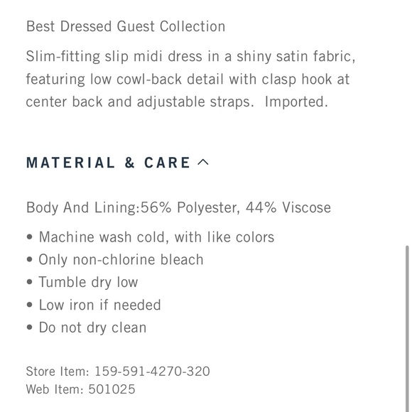 Abercrombie Satin Cowl Back slip dress - sold out online - Picture 4 of 8